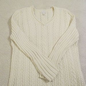 Charter Club, Cable & Open Knit Sweater Size M